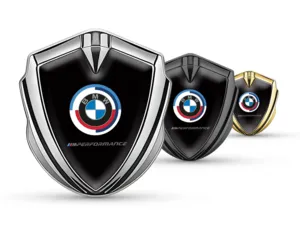 BMW Emblema Silicone Badge Disegno Lussuoso Bordo Lega